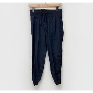 Lou & Grey Supersoft Sateen Jogger Pants Women S Blue Drawstring Athleisure